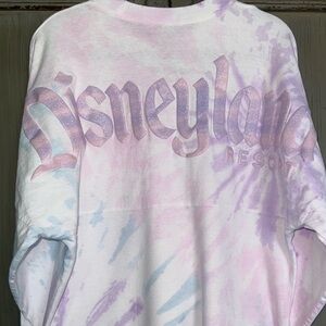 Disneyland Pastel Tie Dye Spirit Jersey Adult Medium Pink Purple Blue Glitter M